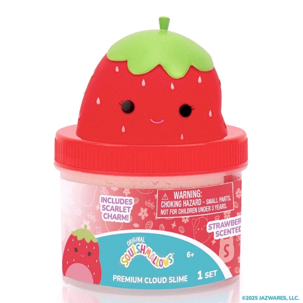 NWT Squishmallows Strawberry Scented Cloud Slime With Charm